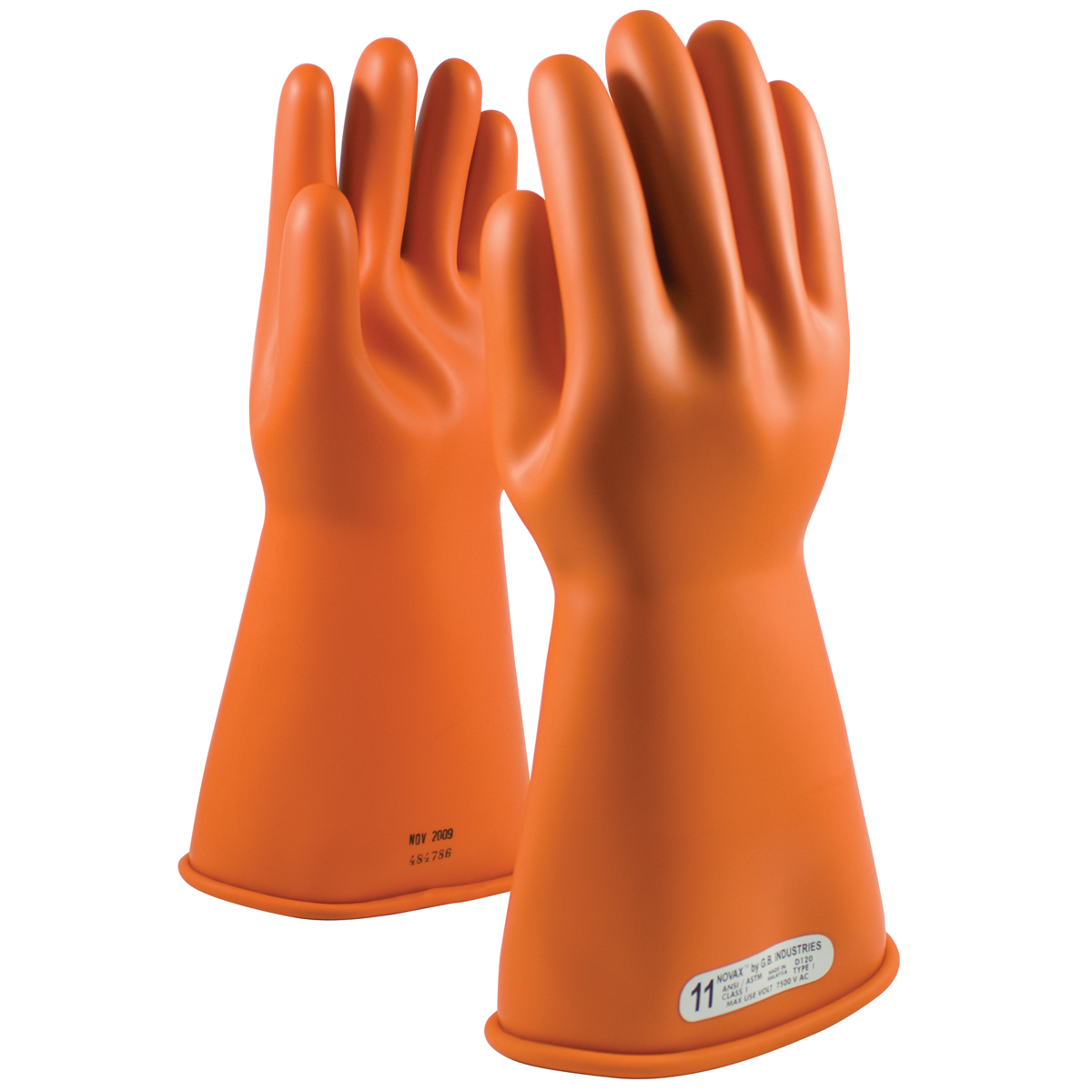 PIP Size 8 Orange Rubber Class 1 Linesmens Gloves PIP147-1-14/8 for sale online at autumn supply