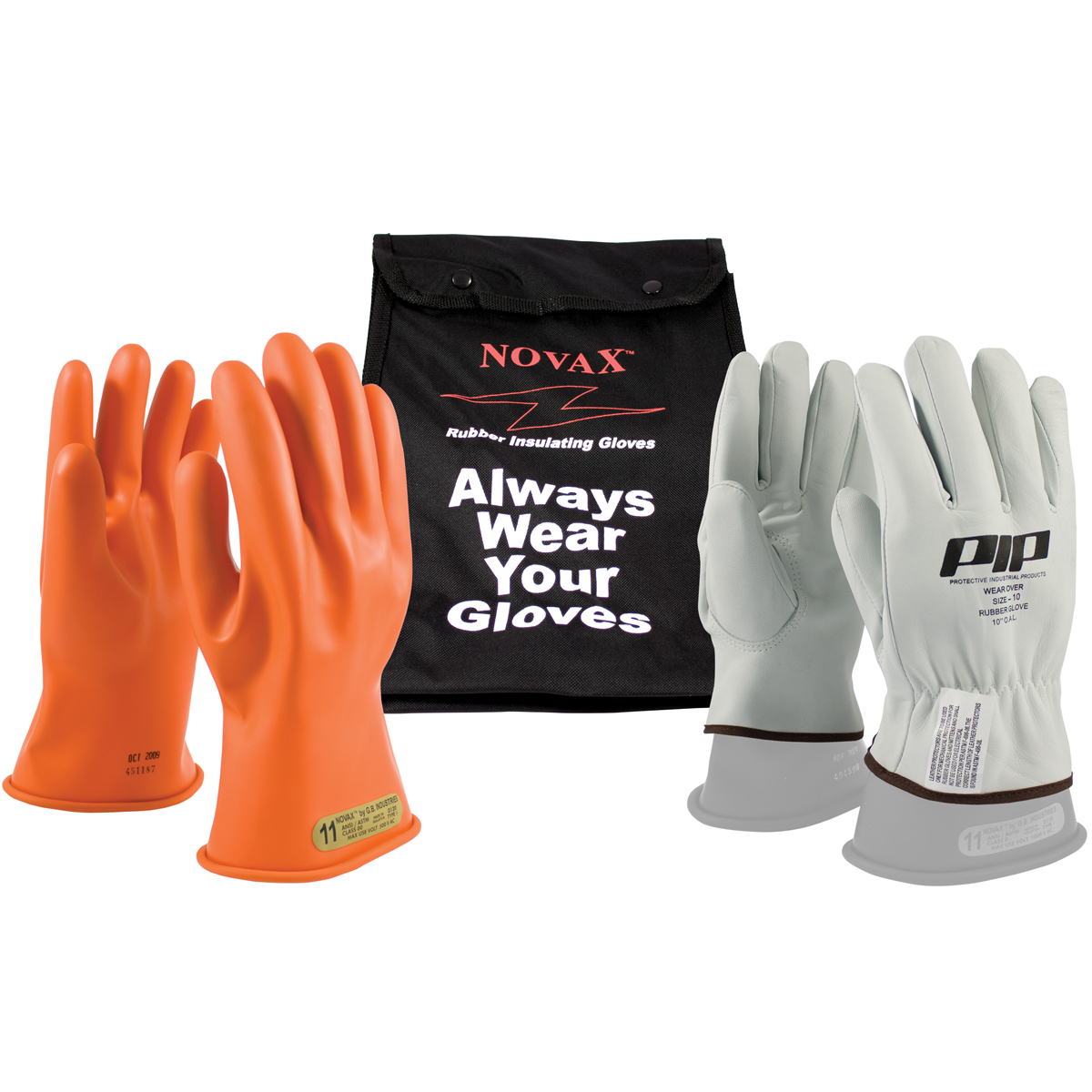 PIP® Size 12 Orange Rubber Class 00 Linesmens Gloves PIP® Size 12 Orange Rubber Class 00 Linesmens Gloves