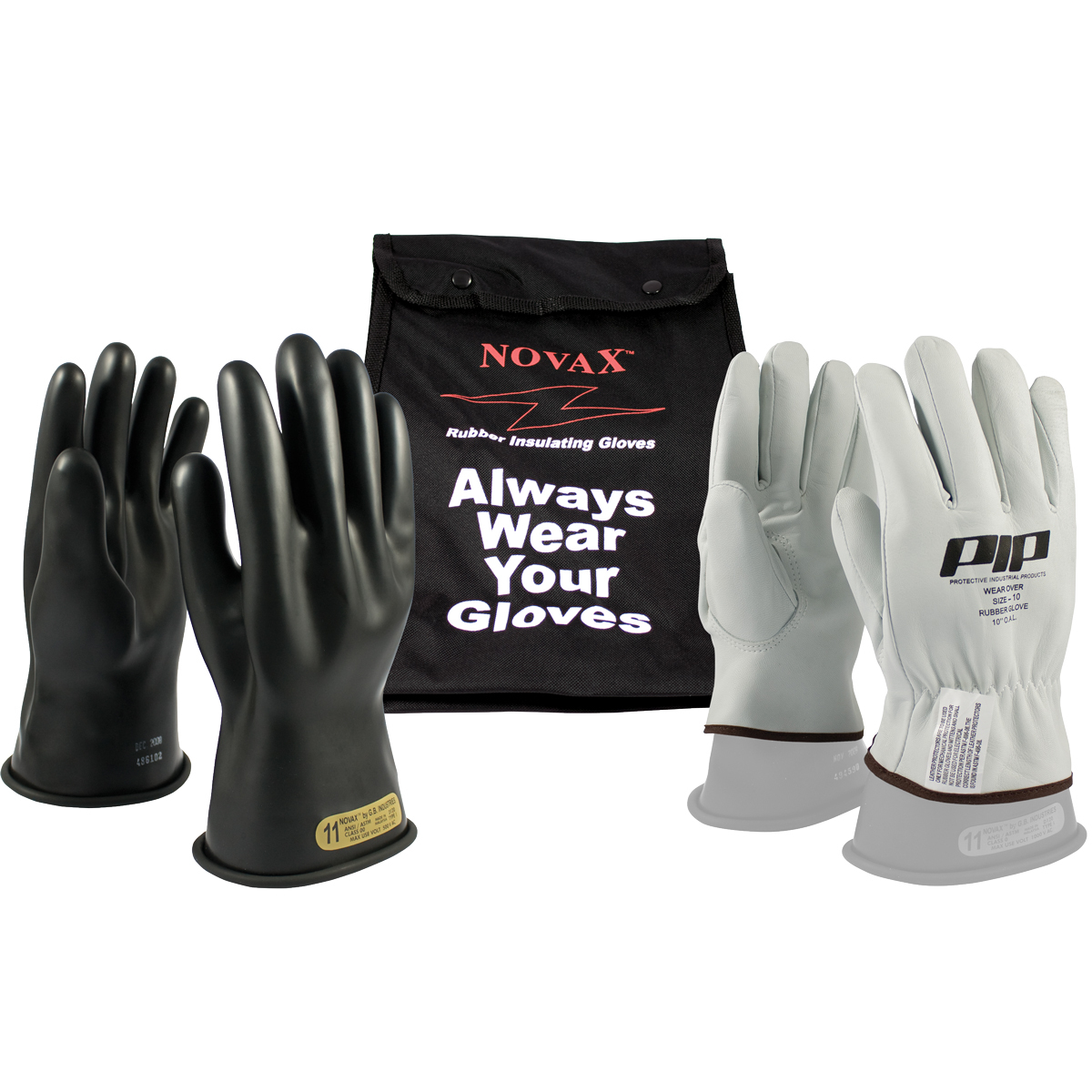 PIP® Size 9 Black Rubber Class 00 Linesmens Gloves