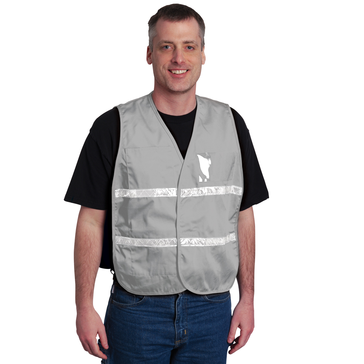 PIP® One Size Fits Most Gray Cotton Polyester Command Vest