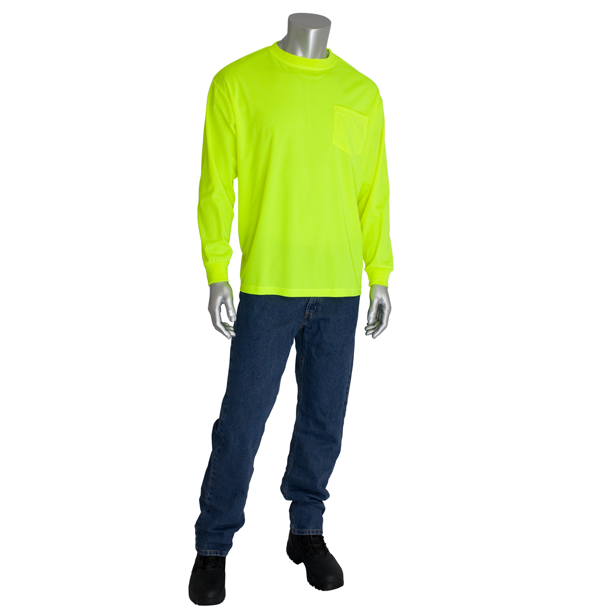 PIP® Medium Hi-Vis Orange And Hi-Vis Yellow Long Sleeve Shirt
