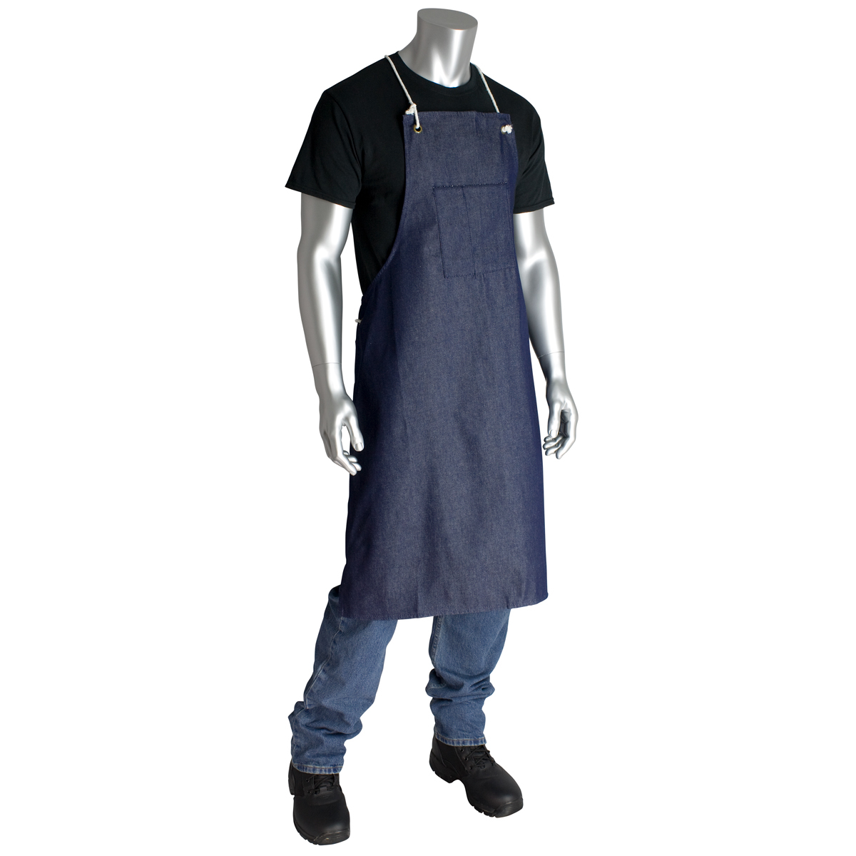 PIP® One Size Fits Most Blue One Pocket Denim Apron