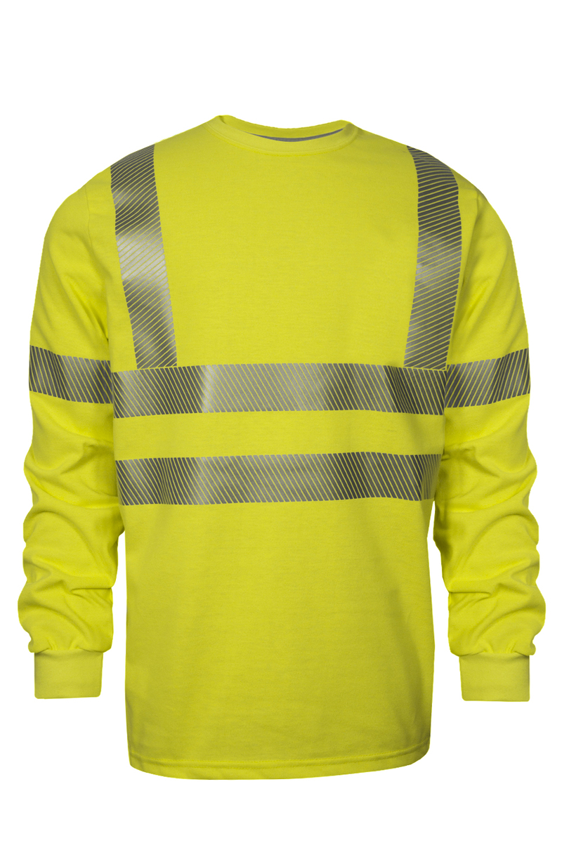 National Safety Apparel® 3X Hi-Viz Yellow VIZABLE® FR Modacrylic/Cotton Blend Long Sleeve T-Shirt National Safety Apparel® 3X Hi-Viz Yellow VIZABLE® FR Modacrylic/Cotton Blend Long Sleeve T-Shirt