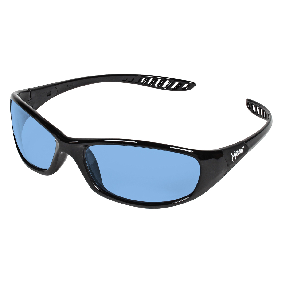 Kimberly-Clark Professional* KleenGuard™ Hellraiser* Black Safety Glasses With Blue Hard Coat Lens (Availability restrictions ap