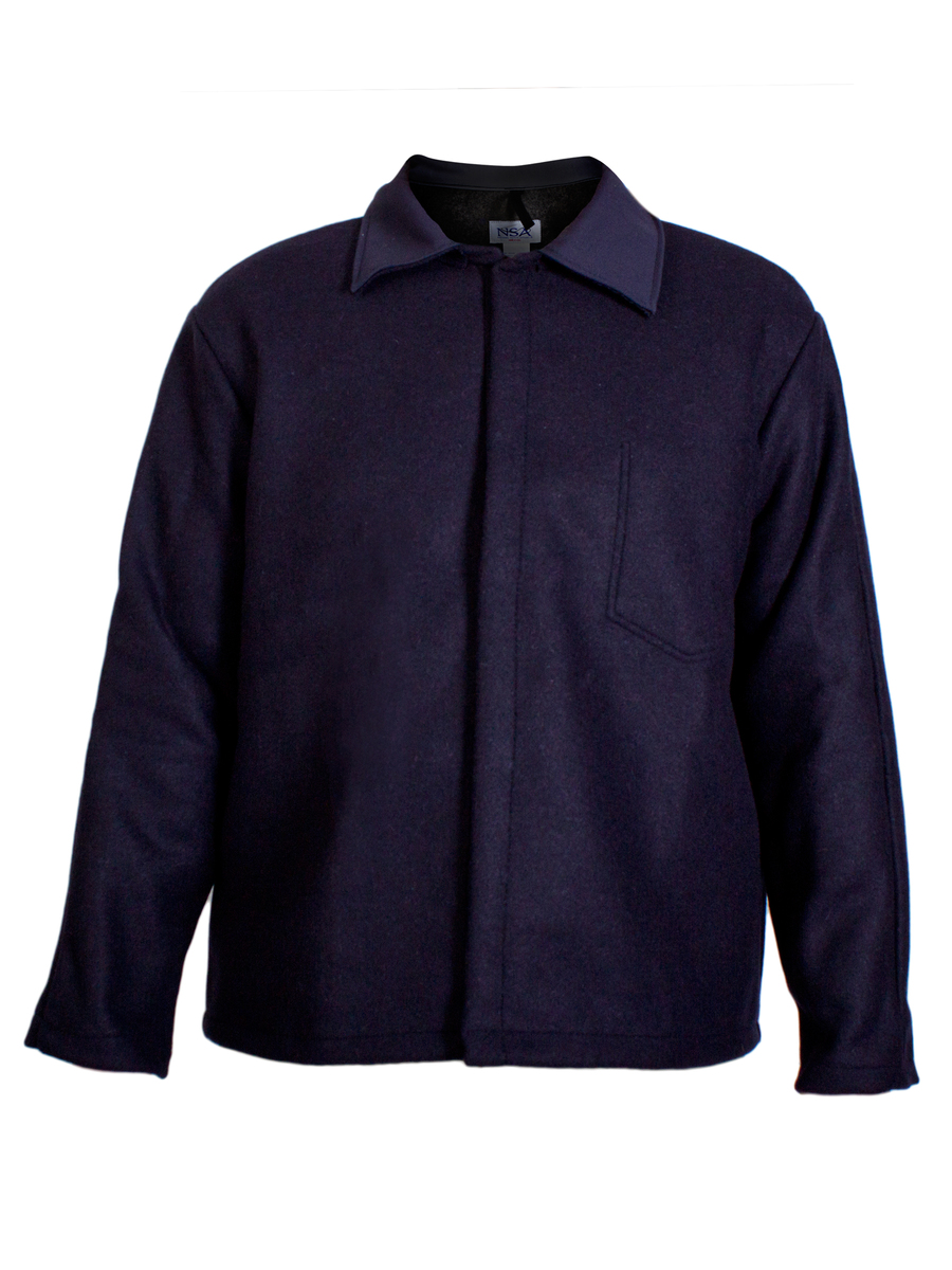 National Safety Apparel Large Navy Wool Coat With Sna N33C09WLLG30 for sale online at autumn supply