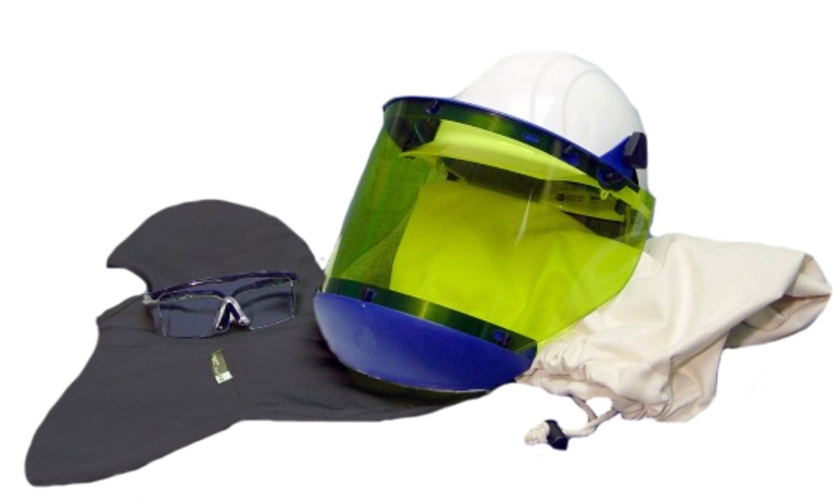 National Safety Apparel® One Size Fits Most Green Polycarbonate UltraSoft® 12 cal/cm² Head And Face Protection Kit With Hard Hat National Safety Apparel® One Size Fits Most Green Polycarbonate UltraSoft® 12 cal/cm² Head And Face Protection Kit With Hard Hat