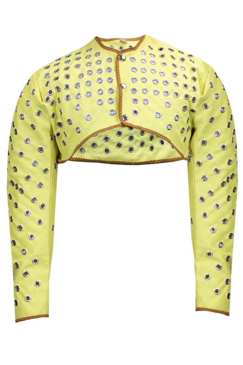 National Safety Apparel® Large Yellow CutGuard™ 8 Ounce Kevlar® Cape Sleeves With Snap Closure