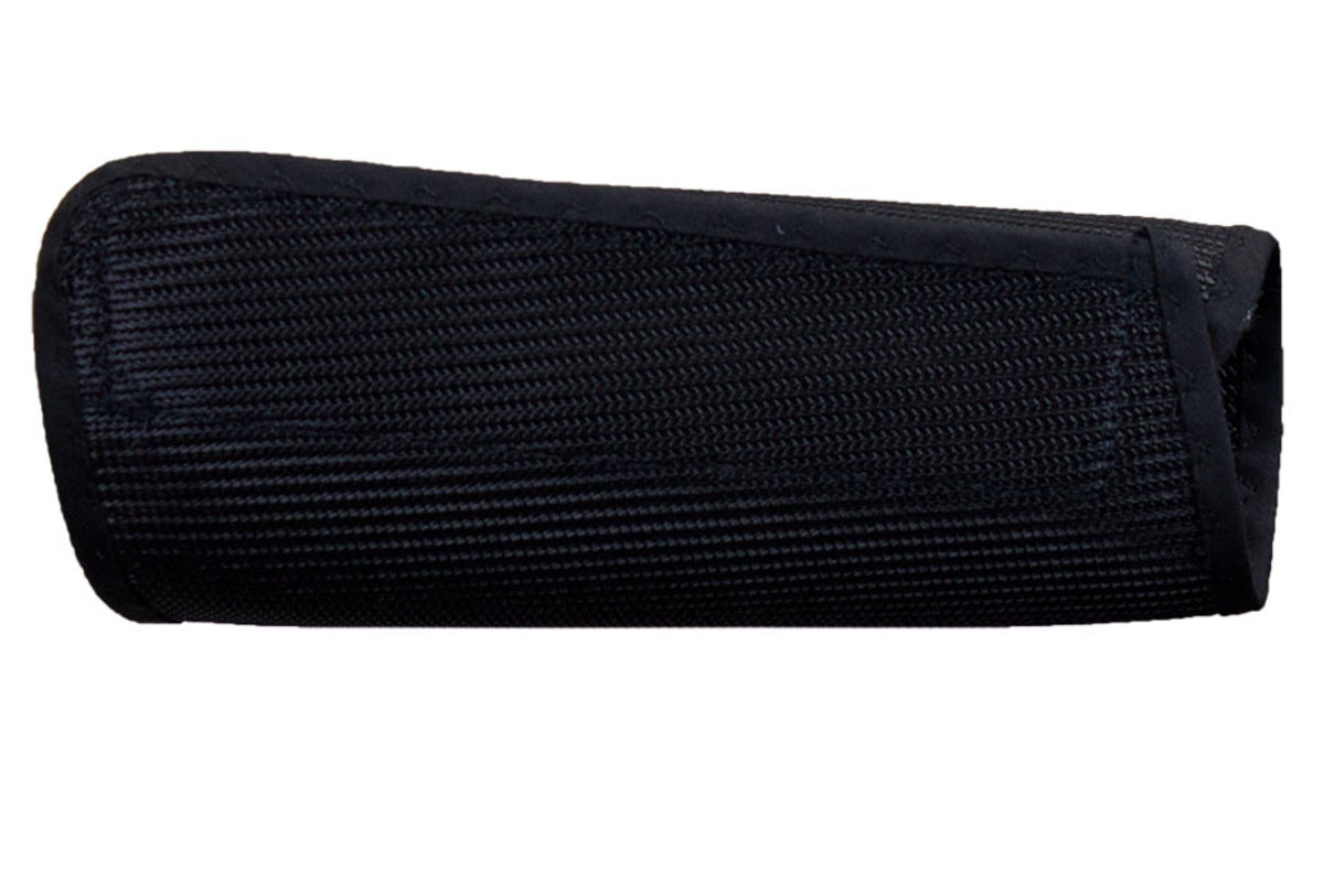 National Safety Apparel® Large Black CutGuard™ 11 Ounce Double Layer Polyester Mesh Wristlet With Hook And Loop Closure