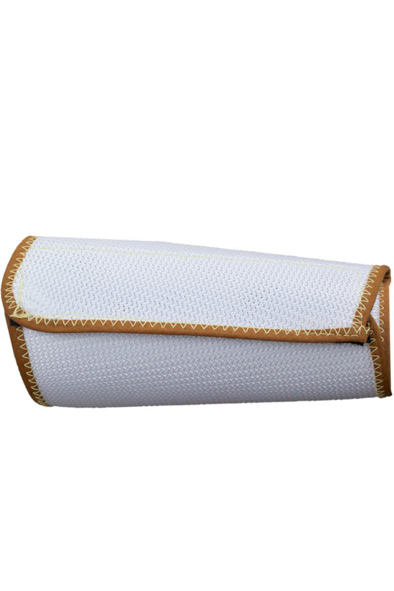 National Safety Apparel® Medium White CutGuard™ 11 Ounce Double Layer Polyester Mesh Wristlet With Hook And Loop Closure
