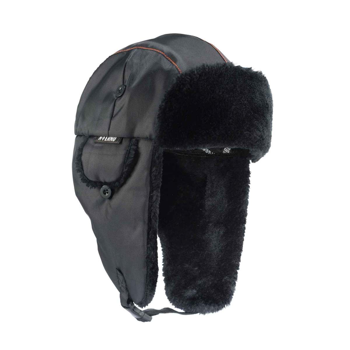 Ergodyne® Black N-Ferno® 69843 Nylon Trapper Hat With Buckle Closure