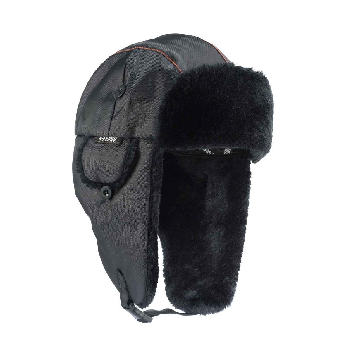 Ergodyne Black NFerno 69843 Nylon Trapper Hat With Bu E5716845 for sale online at autumn supply