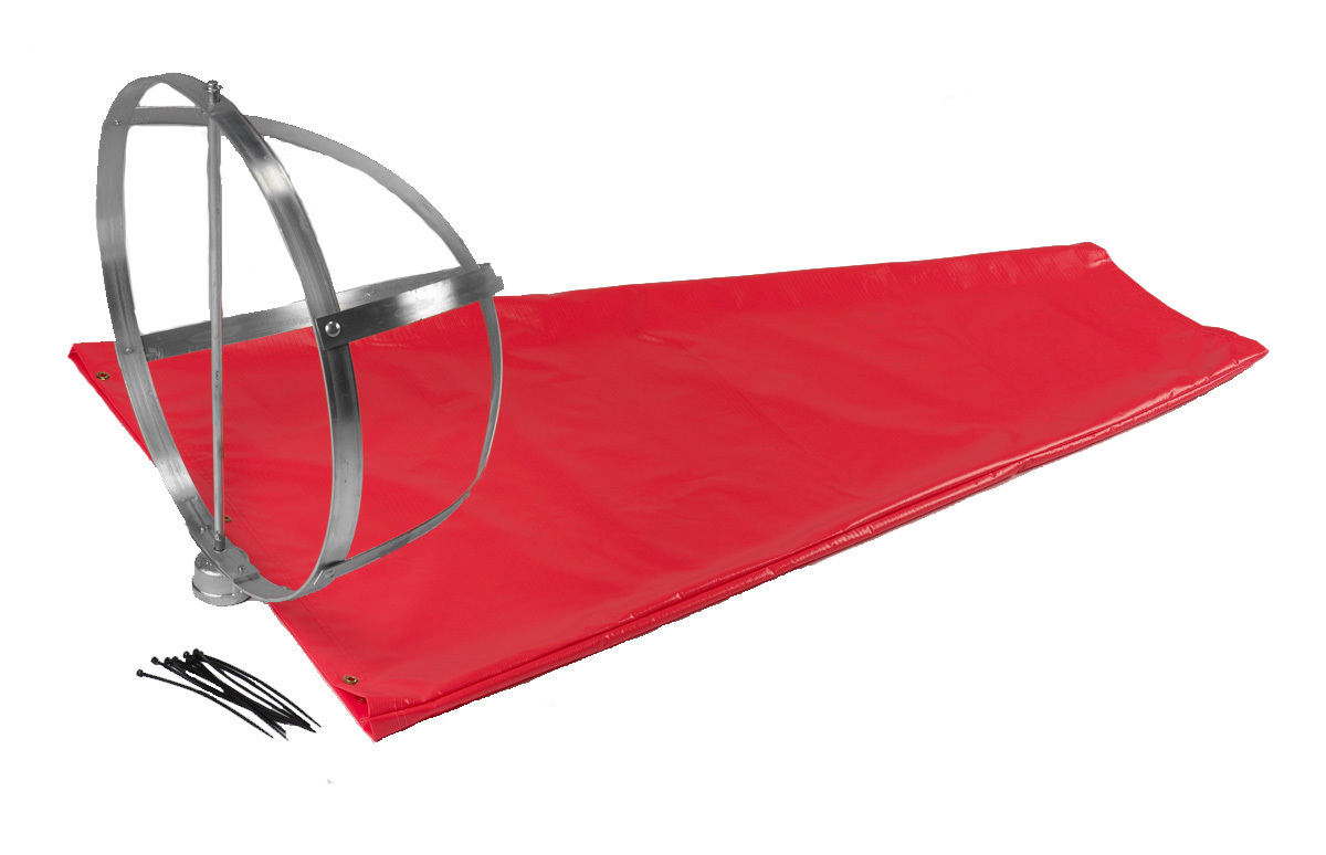 Cortina 12 X 12 X 2 Orange VinylAluminum Windsock Wit CTM03-WS-3KT for sale online at autumn supply