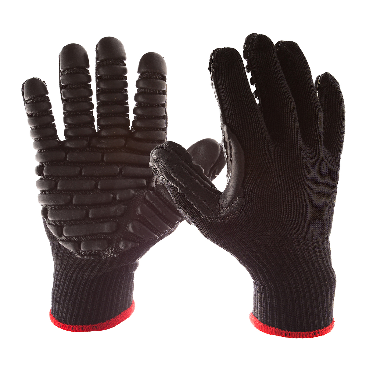 Impacto Protective Products X-Large Black BlackMaxx Pro Cellular Chloroprene And Nylon Full Finger Anti-Vibration Mechanics Glov