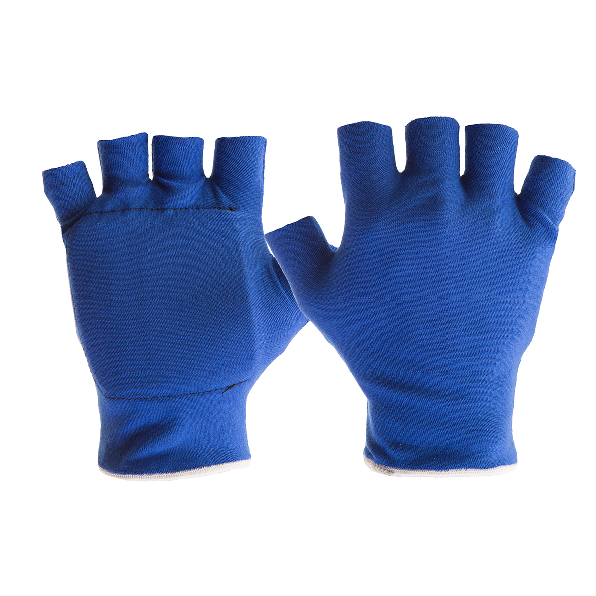 Impacto Protective Products Medium Blue Cotton And Polyester Half Finger Anti-Impact Mechanics Gloves Liner
