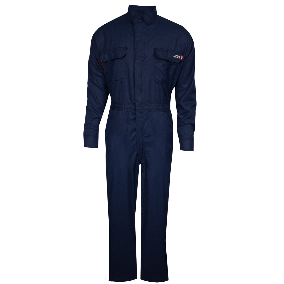 National Safety Apparel Medium Long Navy TECGEN® SELECT® OPF Blend Twill Flame Resistant Coverall With Zipper Front Closure