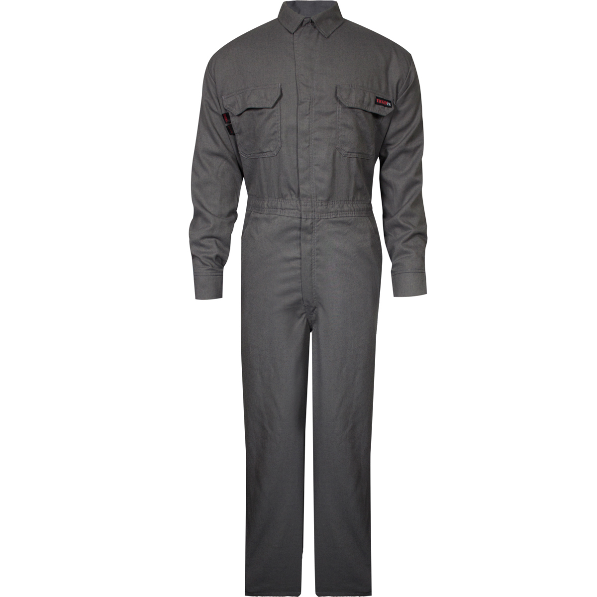 National Safety Apparel X-Large Regular Gray TECGEN® SELECT® OPF Blend Twill Flame Resistant Coverall With Zipper Front Closure