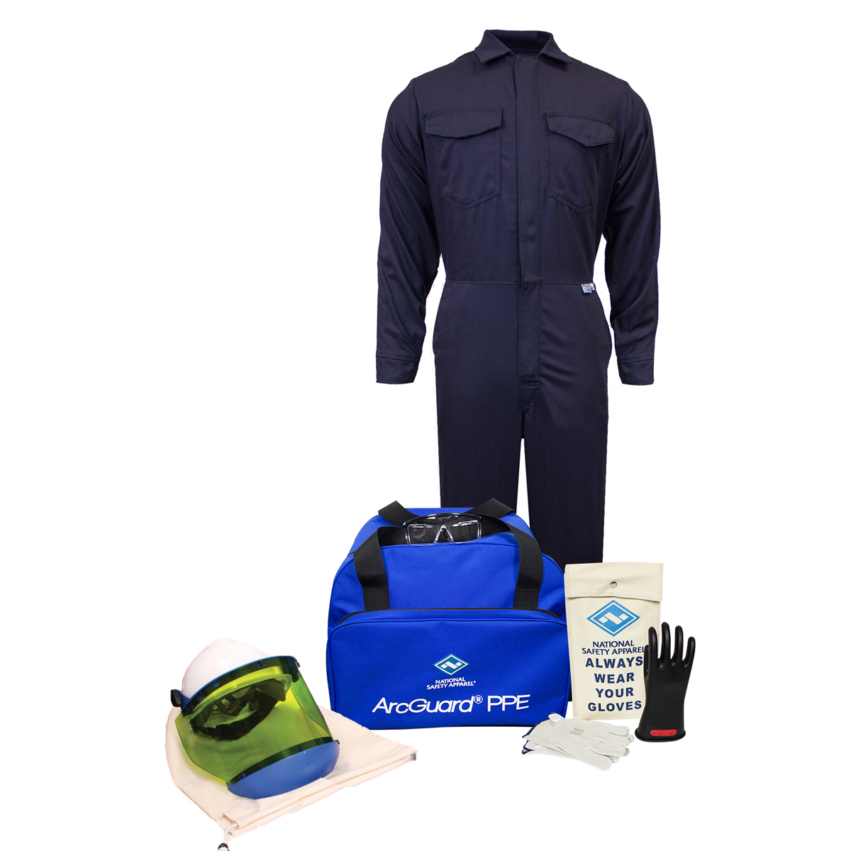 National Safety Apparel Medium Navy Westex UltraSoft® ArcGuard® Flame Resistant Arc Flash Personal Protective Equipment Kit With