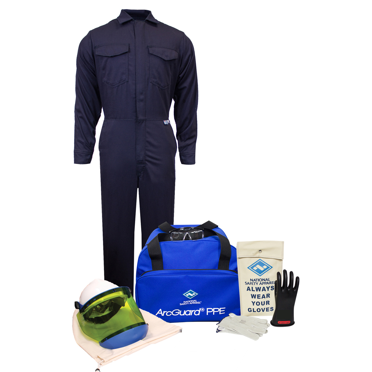National Safety Apparel 2X Navy Westex UltraSoft® ArcGuard® Flame Resistant Arc Flash Personal Protective Equipment Kit With Siz