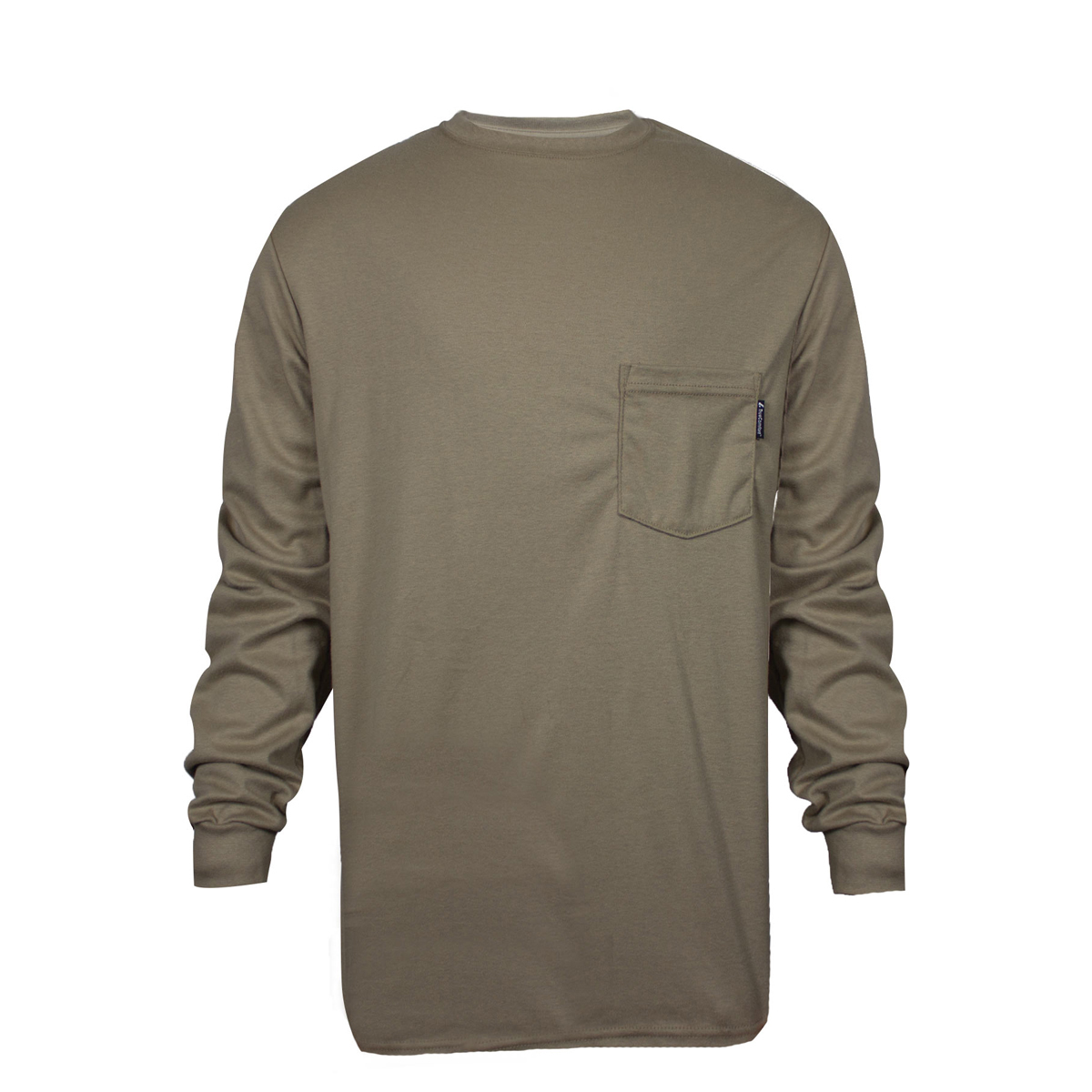 National Safety Apparel X-Large Khaki 100% FR Cotton Long Sleeve Flame Resistant T-Shirt National Safety Apparel X-Large Khaki 100% FR Cotton Long Sleeve Flame Resistant T-Shirt