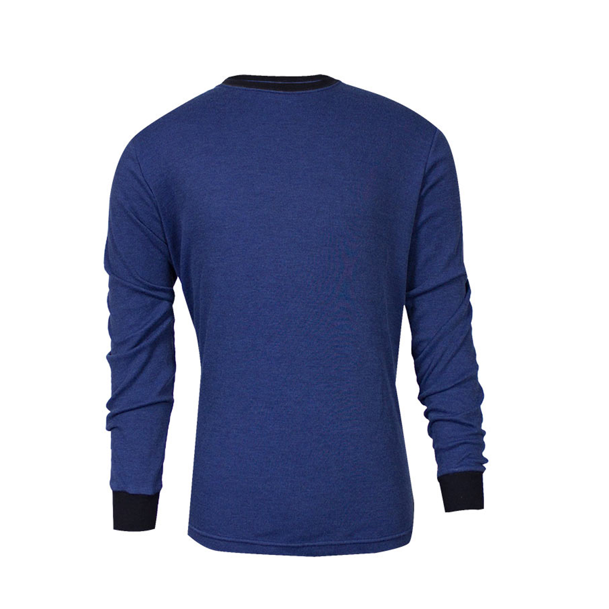 National Safety Apparel Medium Royal Blue TECGEN® CC™ OPF Blend Knit Long Sleeve Flame Resistant T-Shirt