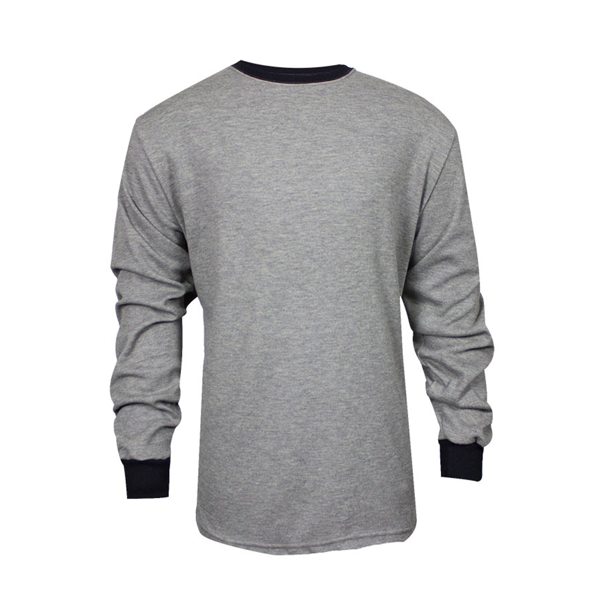 National Safety Apparel Medium Gray TECGEN® CC™ OPF Blend Knit Long Sleeve Flame Resistant T-Shirt