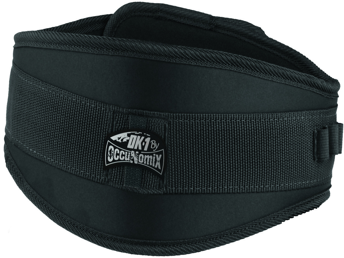 OccuNomix Medium Black OK-1 Foam Rubber/Polyester Back Support