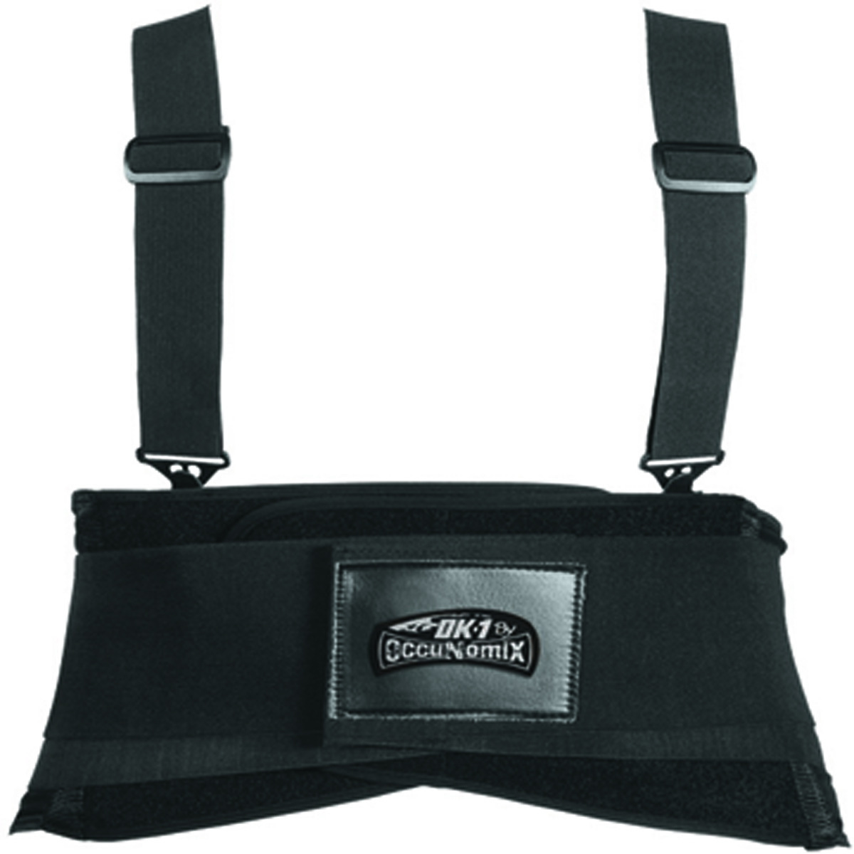 OccuNomix Medium Black OK-1 Polyester/Rubber Back Support