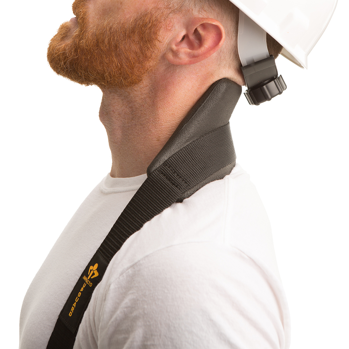 IMPACTO® Black Ergonomic Neck Support System With Lightweight Molded Polyurethane Foam Padding