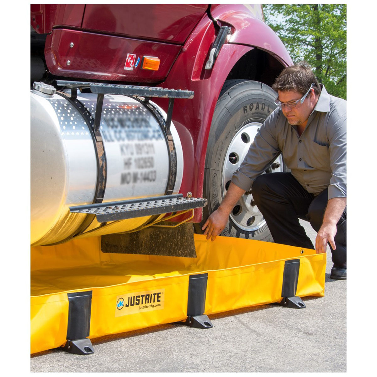 Justrite 8 X 8 X 8 RigidLock QuickBerm Lite Yellow PV JTR28376 for sale online at autumn supply