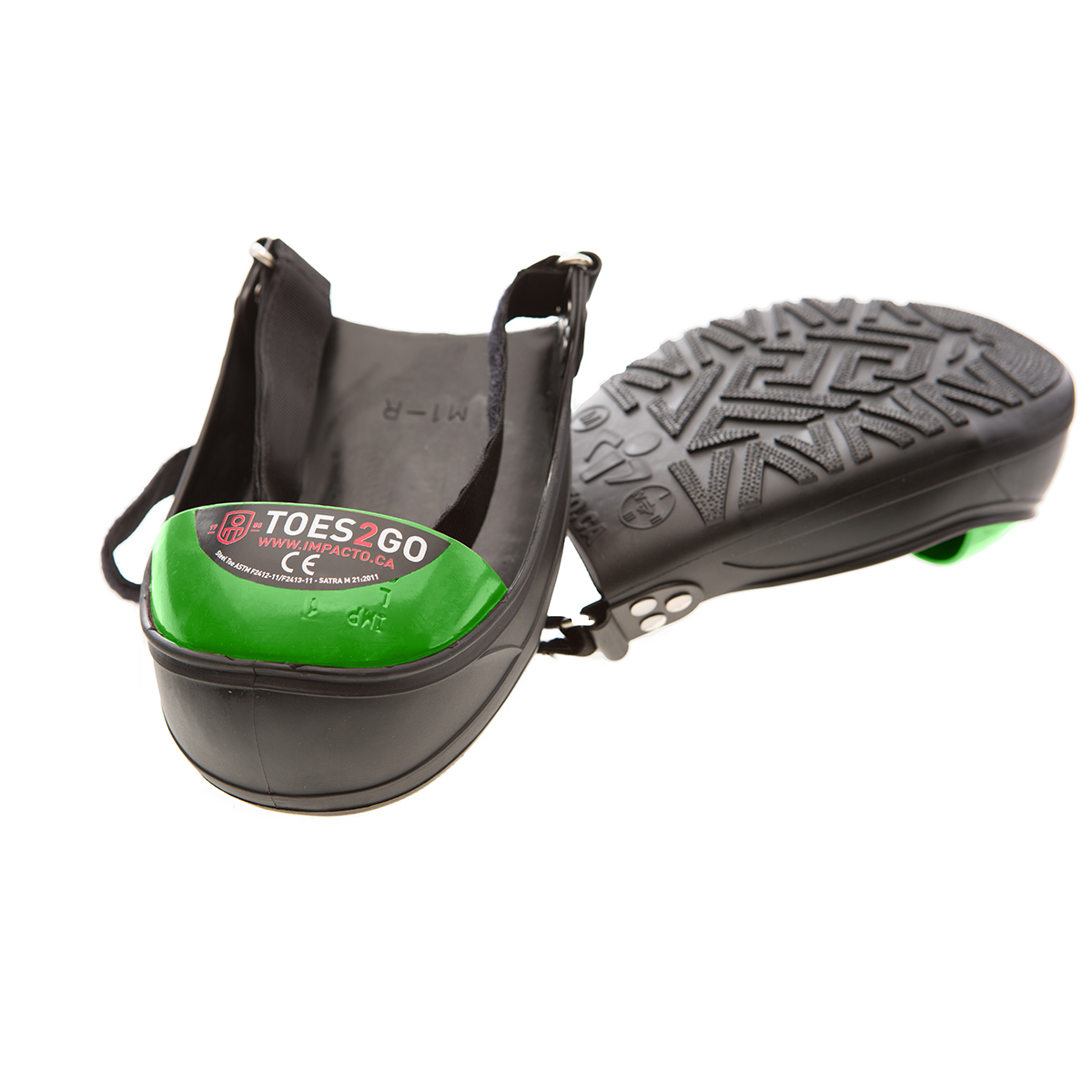 Impacto Protective Products Black/Green Rubber Shoe Cap