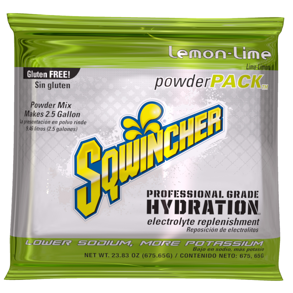 Sqwincher® 23.83 Ounce Lemon Lime Flavor Powder Pack Powder Mix Package Electrolyte Drink