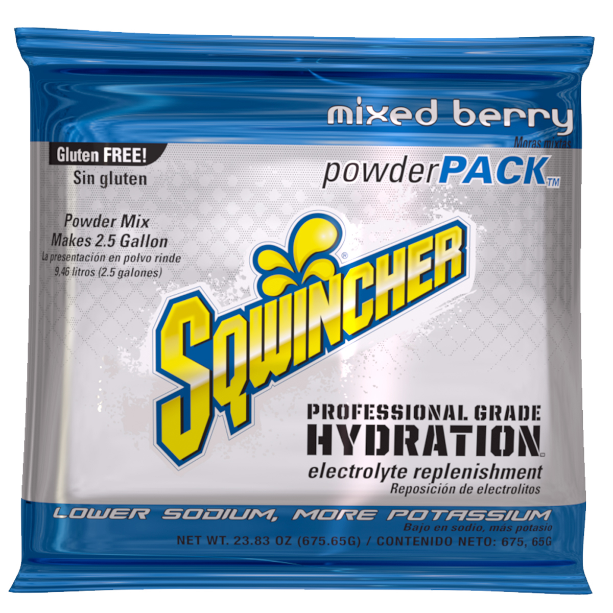 Sqwincher® 23.83 Ounce Mixed Berry Flavor Powder Pack Powder Mix Package Electrolyte Drink