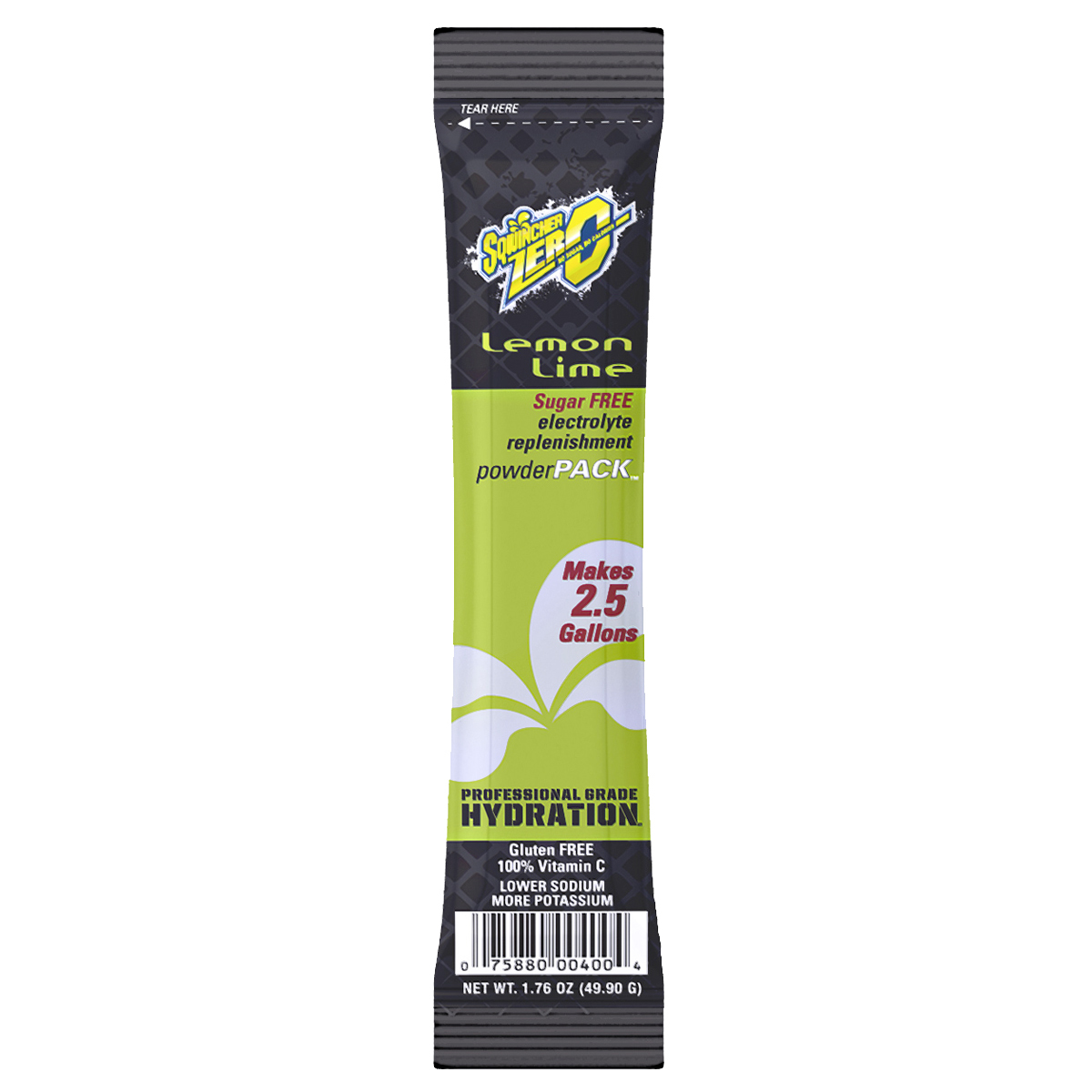 Sqwincher® 1.76 Ounce Lemon Lime Flavor Powder Pack ZERO Powder Mix Package Sugar Free/Low Calorie Electrolyte Drink
