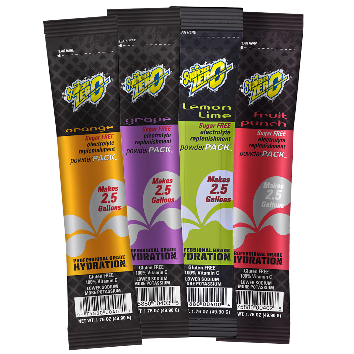 Sqwincher® 1.76 Ounce Assorted Flavors Powder Pack ZERO Powder Mix Package Sugar Free/Low Calorie Electrolyte Drink