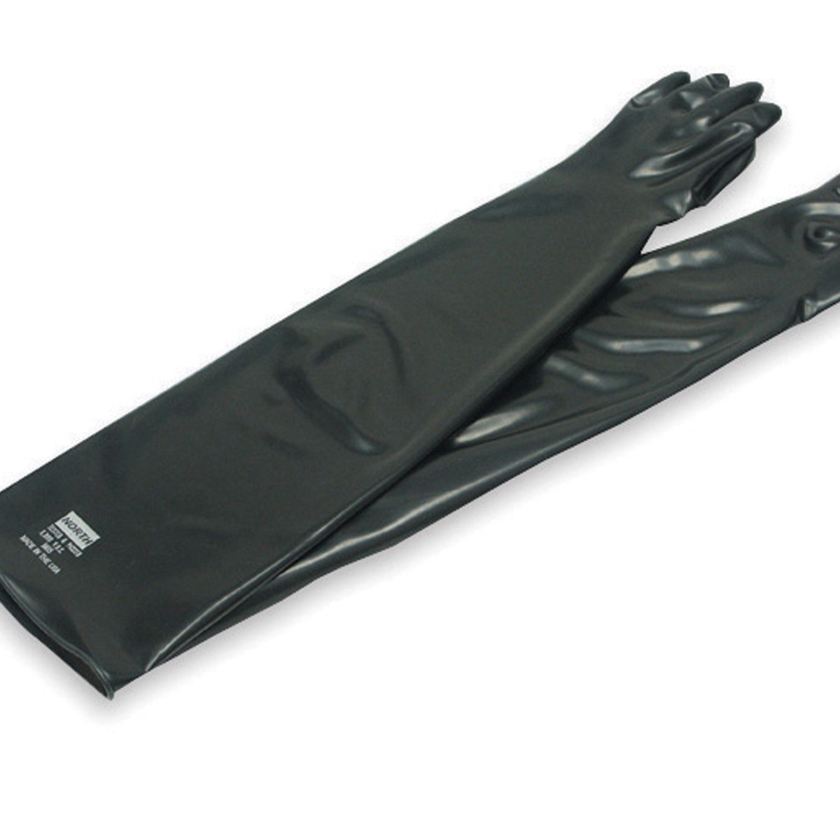 Honeywell Size 9 3/4 Black Glovebox 30 mil Neoprene Chemical Resistant Gloves