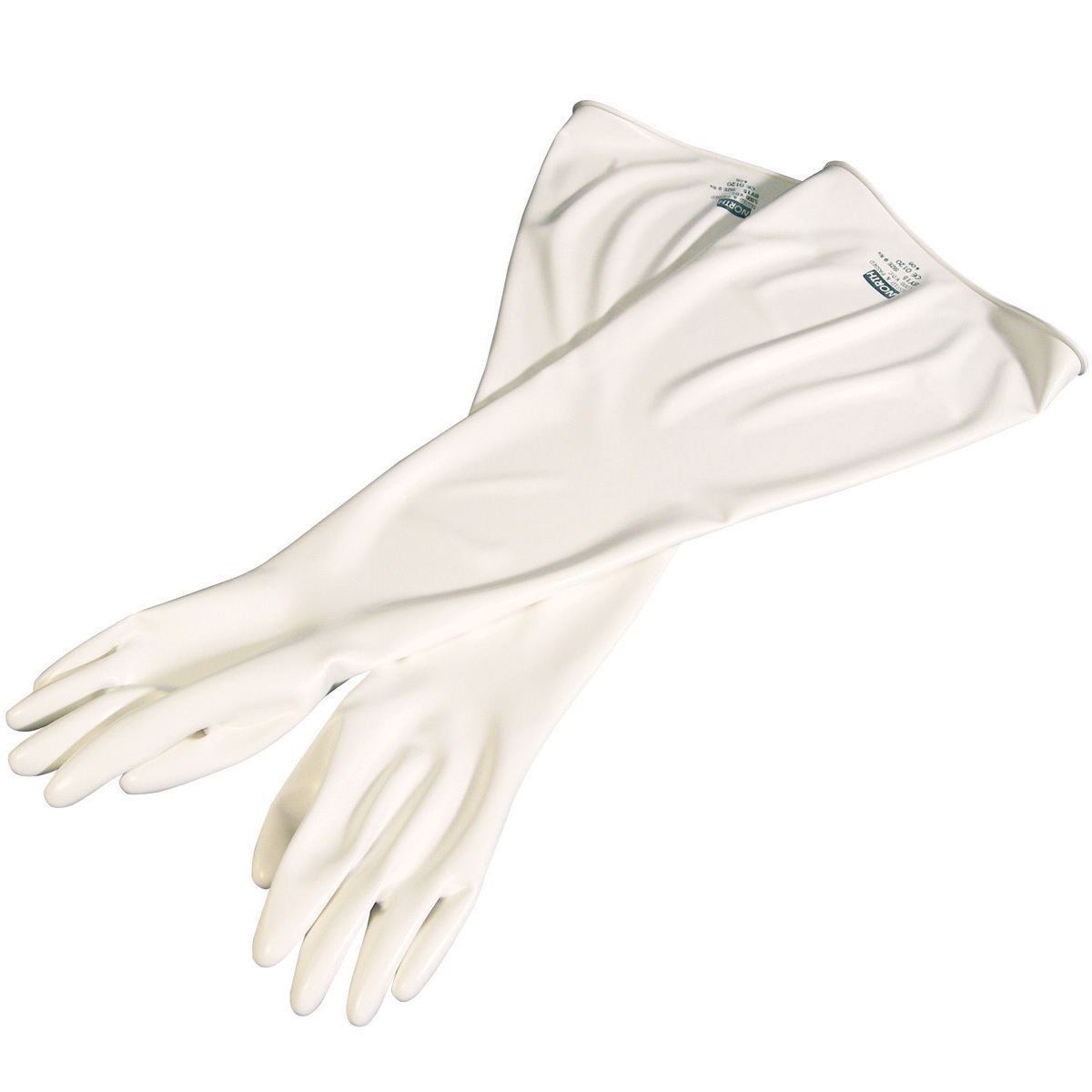 Honeywell Size 10 1/2 White Glovebox 15 mil Unsupported Chlorosulfonated Polyethylene And Hypalon® Chemical Resistant Gloves