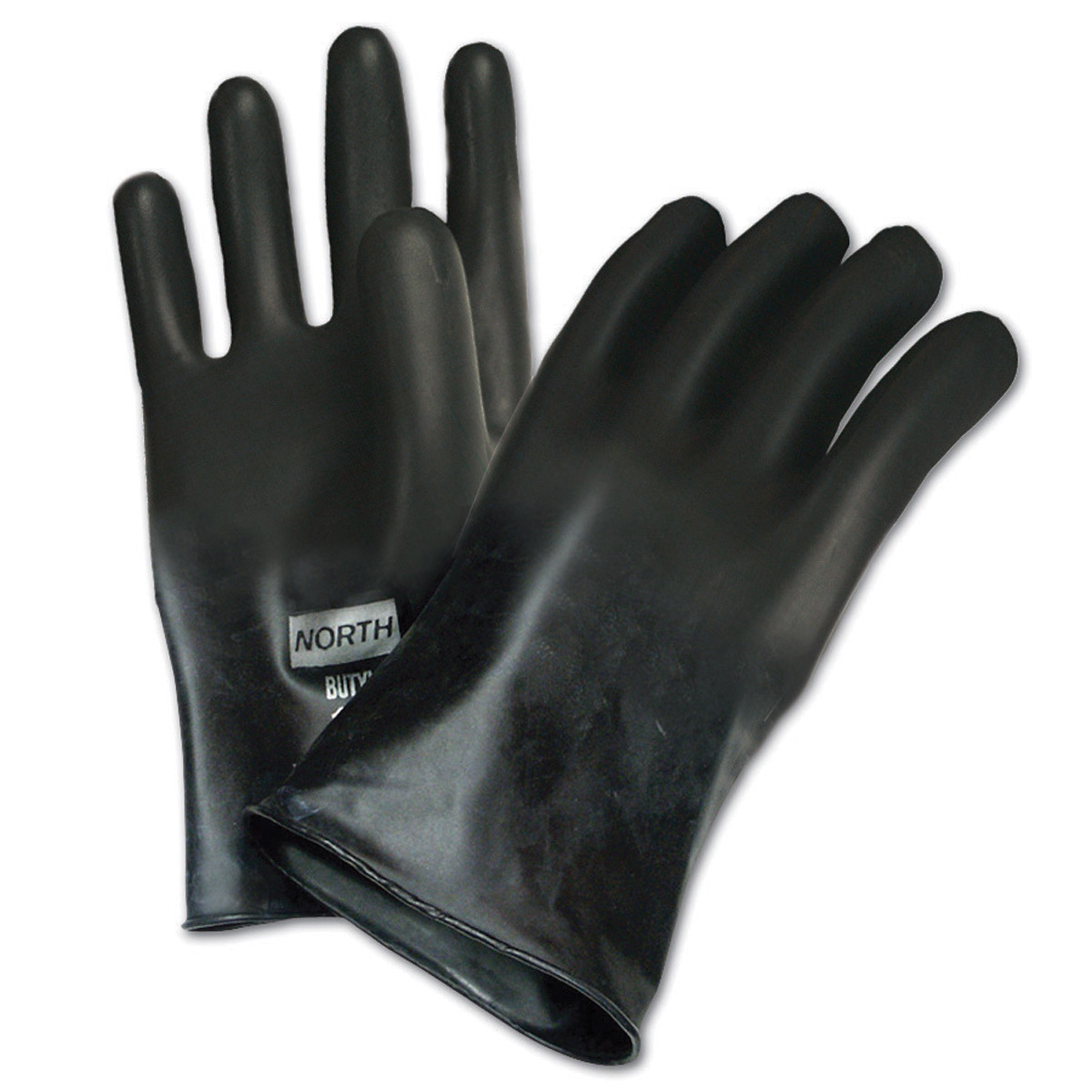 Honeywell Size 11 Black North® Butyl 16 mil Unsupported Butyl Chemical Resistant Gloves