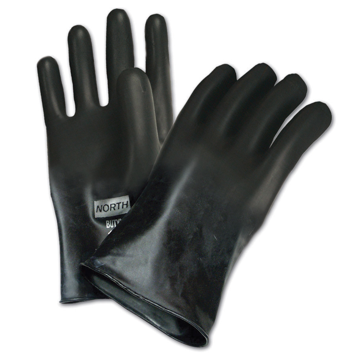 Honeywell Size 9 Black North® Butyl 16 mil Unsupported Butyl Chemical Resistant Gloves