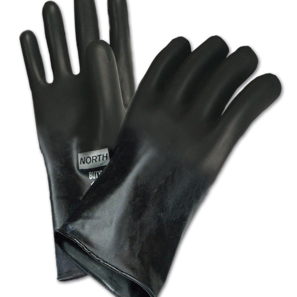 Honeywell Large Black North® Butyl 25 mil Unsupported Butyl Chemical Resistant Gloves