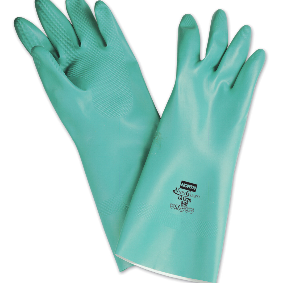 Honeywell Size 11 Green Nitri-Guard Plus™ Flock Lined 15 mil Unsupported Nitrile Chemical Resistant Gloves