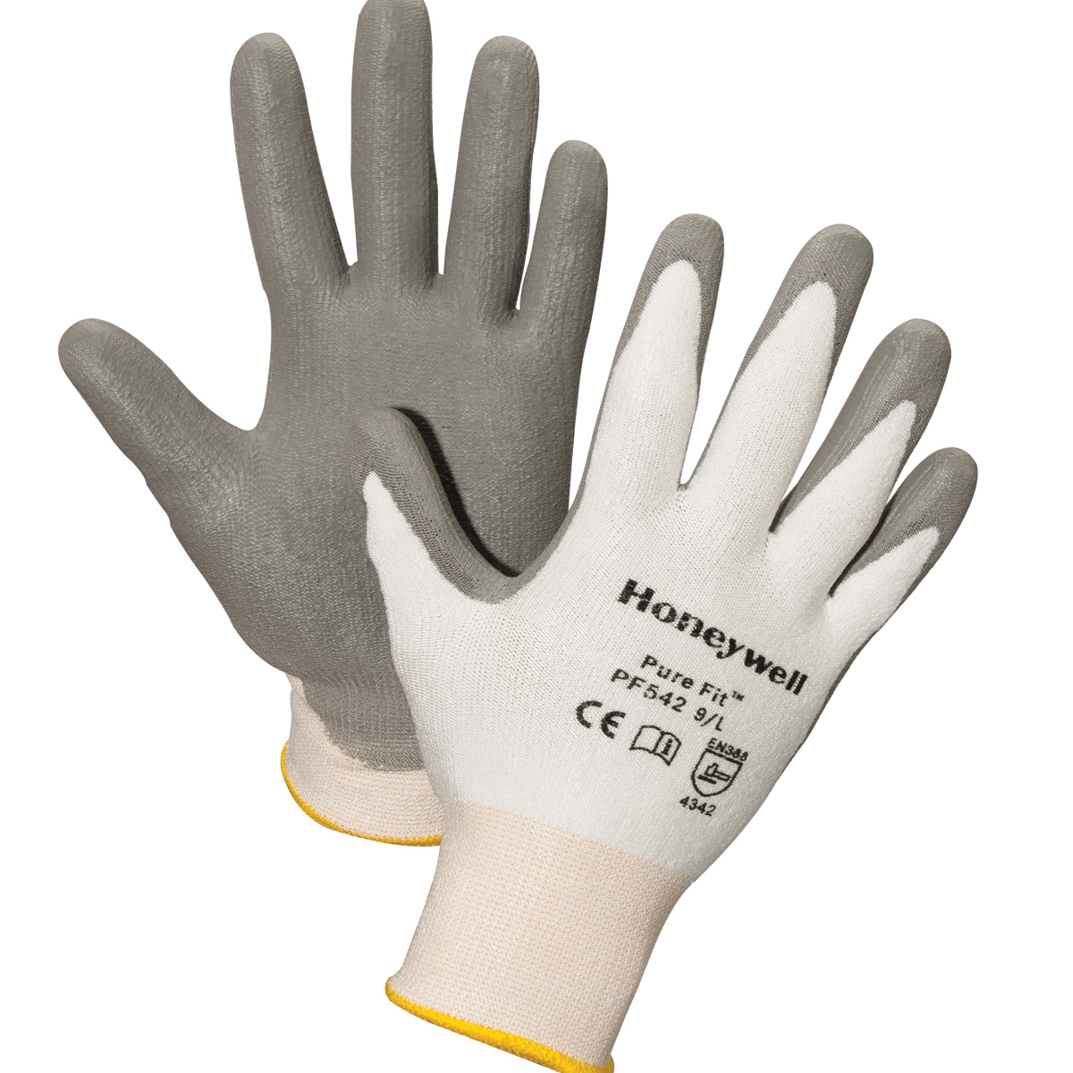 Honeywell Medium Pure Fit™ 13 Gauge Dyneema® And Lycra Cut Resistant Gloves With Polyurethane Coated Palm And Fingertips