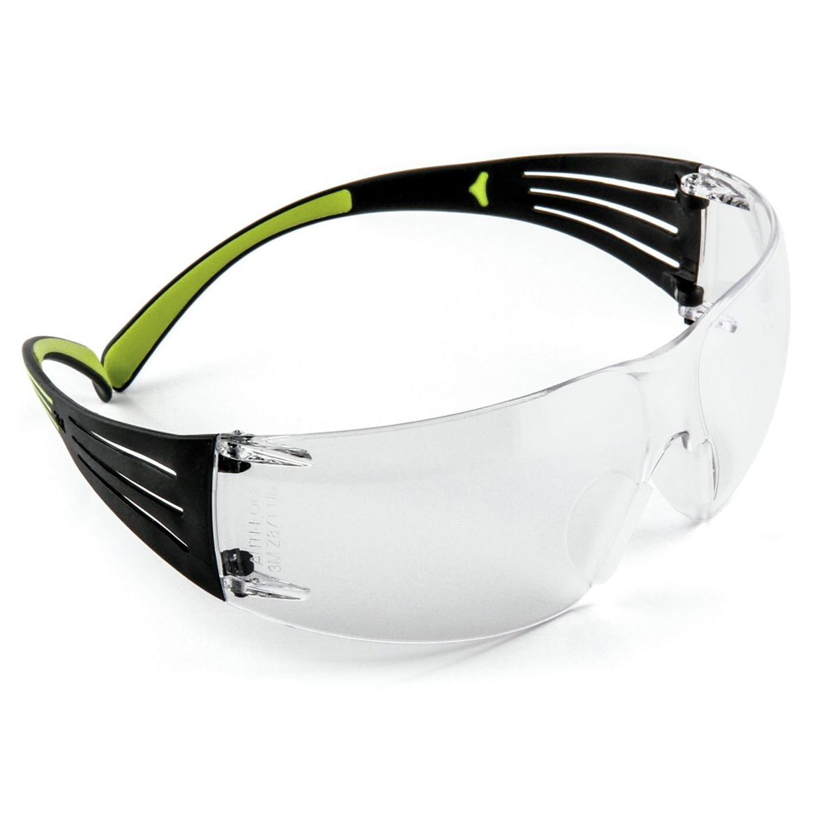 3M™ SecureFit™ Clear, Black And Green Safety Glasses With Clear Anti-Fog Lens (Availability restrictions apply.)