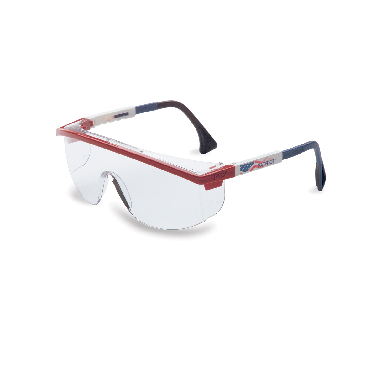 Honeywell Uvex Astrospec 3000® White, Blue And Red Safety Glasses With Clear Anti-Fog Lens (Availability restrictions apply.)