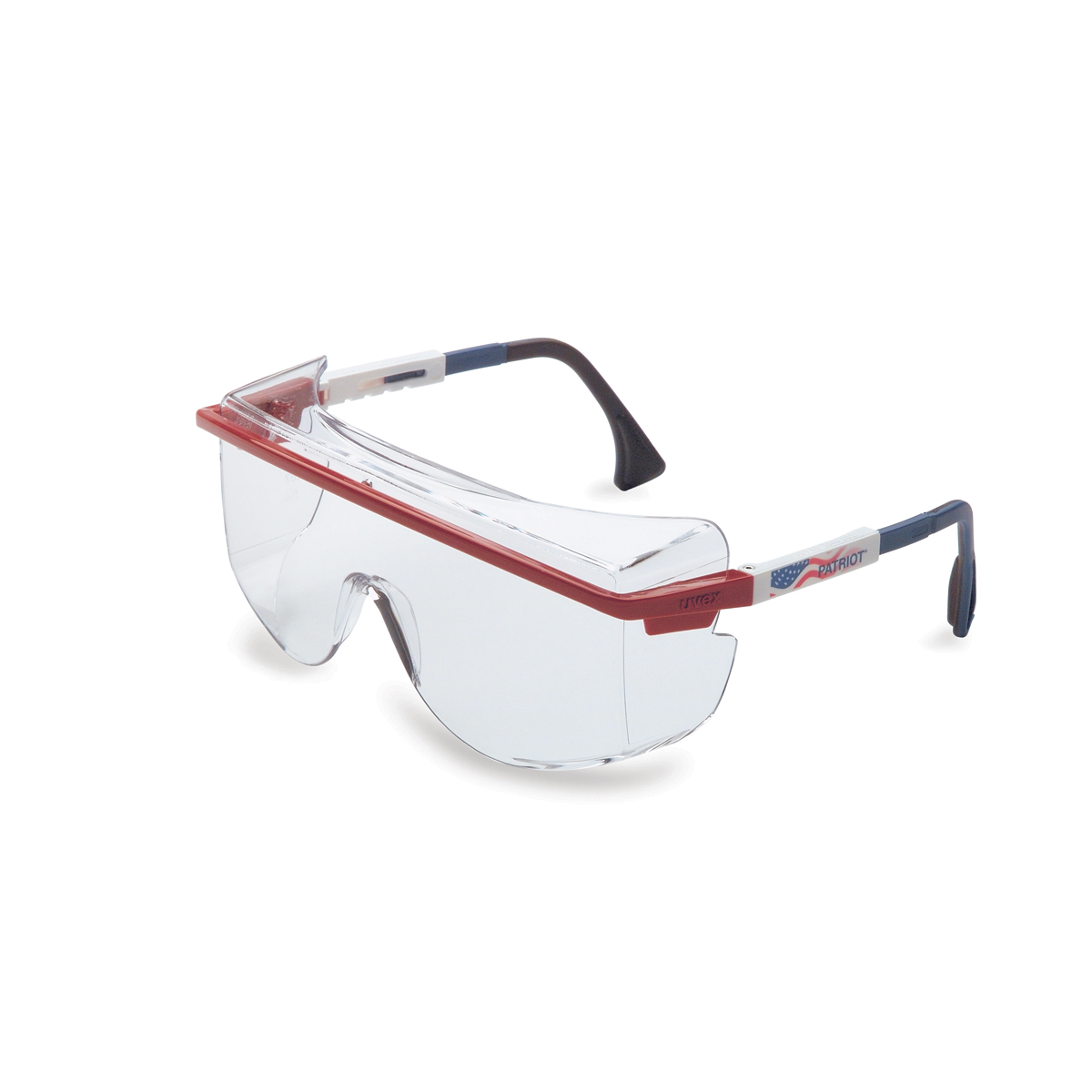 Honeywell Uvex Astrospec OTG® 3001 Red, Blue And White Safety Glasses With Clear Anti-Fog Lens (Availability restrictions apply.