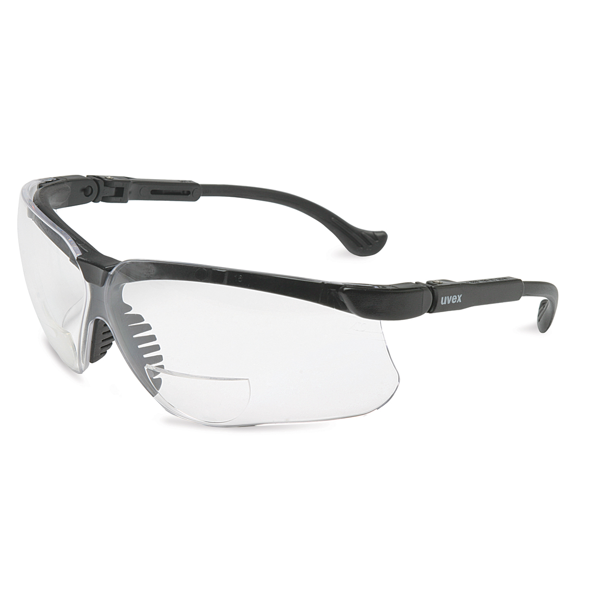 Honeywell Uvex Genesis® 1.5 Diopter Black Safety Glasses With Clear Anti-Scratch/Hard Coat Lens (Availability restrictions apply