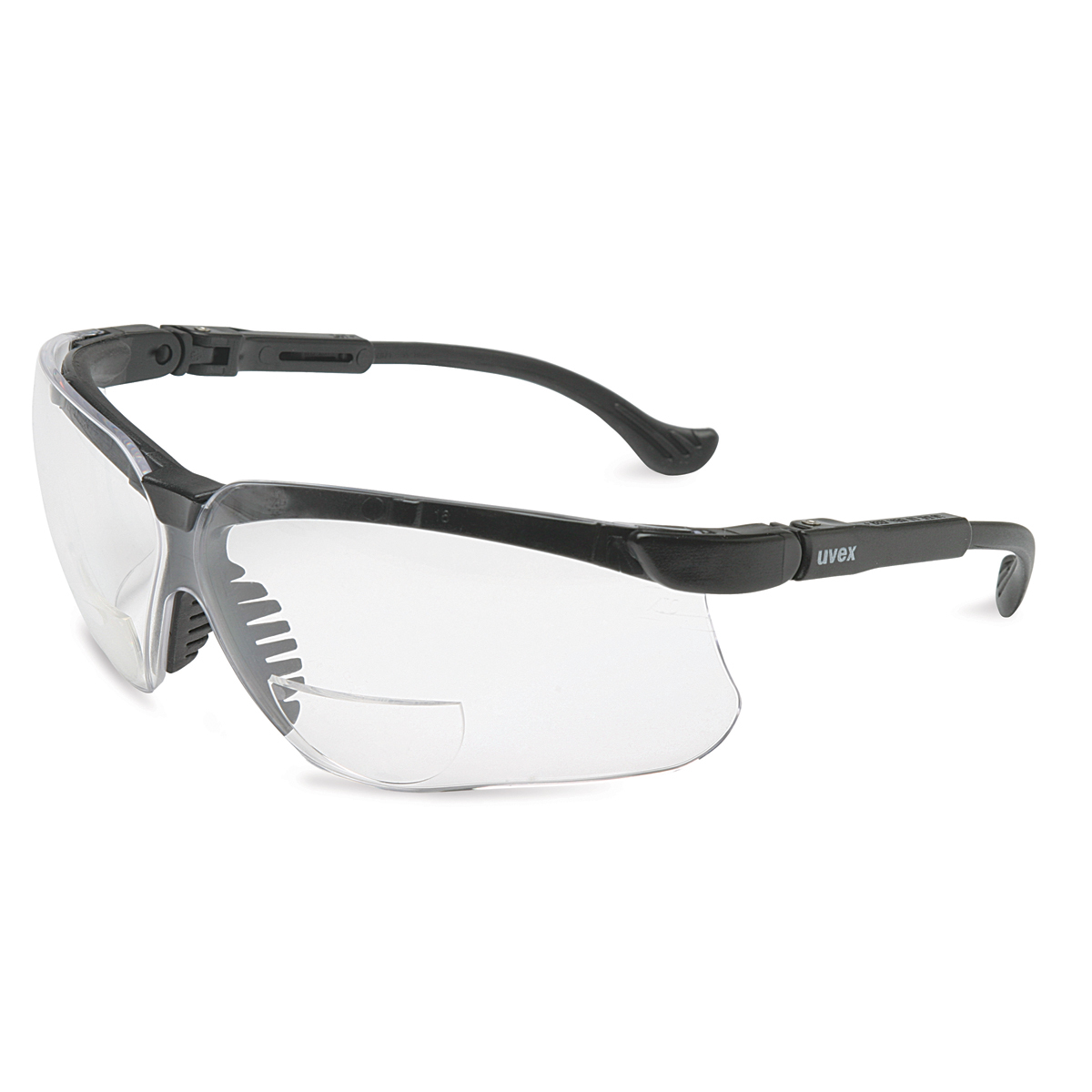 Honeywell Uvex Genesis® 2.5 Diopter Black Safety Glasses With Clear Anti-Scratch/Hard Coat Lens (Availability restrictions apply
