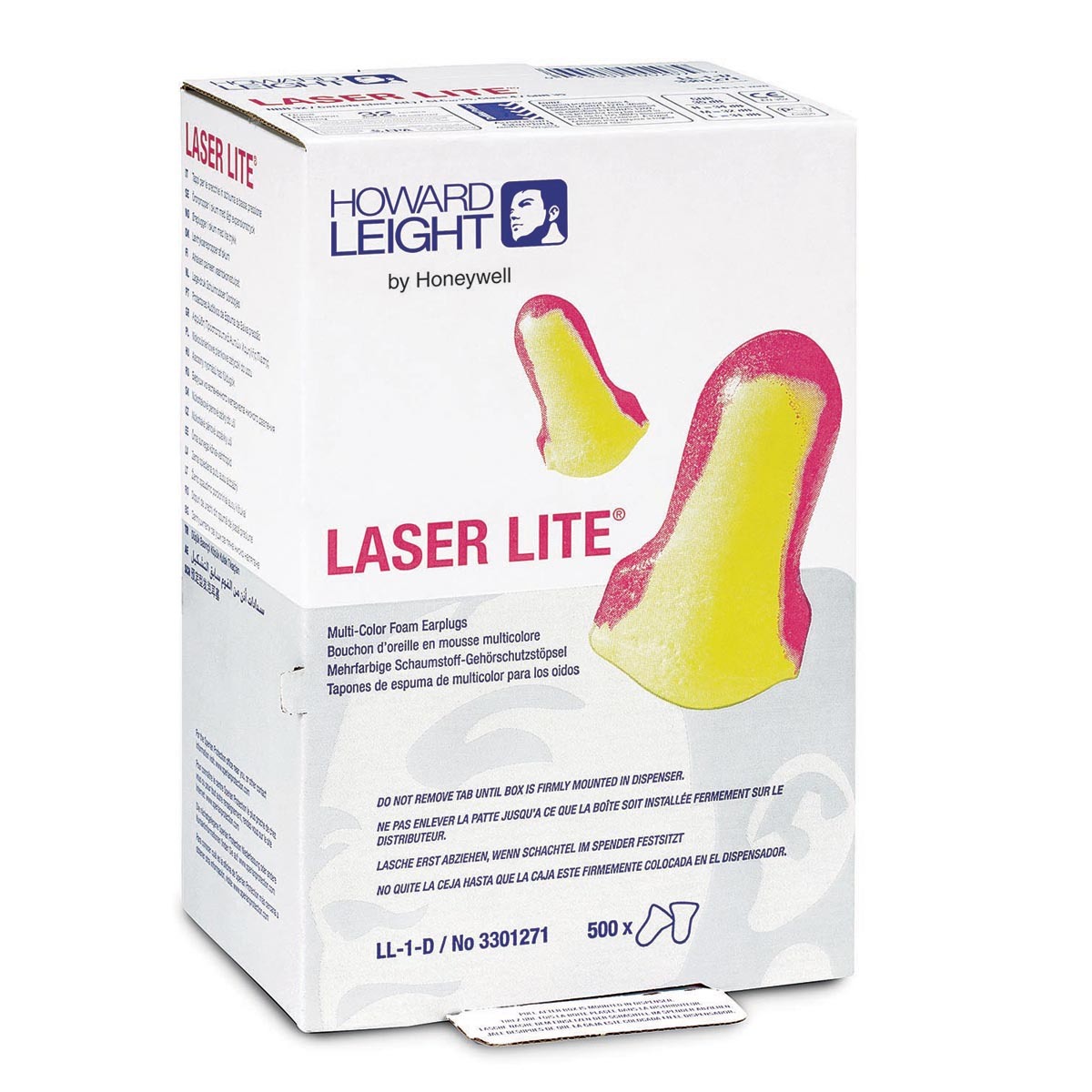 Honeywell Howard Leight®/Laser-Lite® Contoured T-Shape Polyurethane Foam Dispenser Refill Uncorded Earplugs