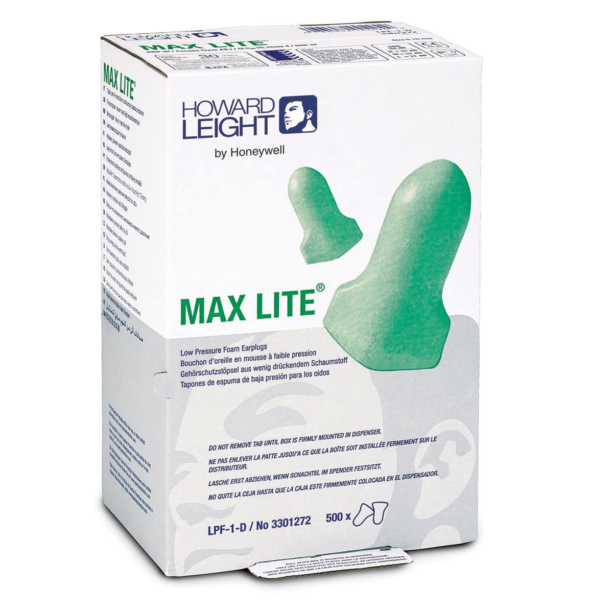Honeywell Howard Leight®/Max-Lite® Contoured T-Shape Polyurethane Foam Dispenser Refill Uncorded Earplugs