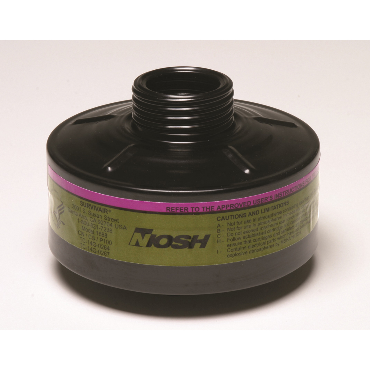 Honeywell Choloracetophenone, Chlorobenzylidene And P100 Opti Fit™ Respirator Canister (Availability restrictions apply.) Honeywell Choloracetophenone, Chlorobenzylidene And P100 Opti Fit™ Respirator Canister (Availability restrictions apply.)
