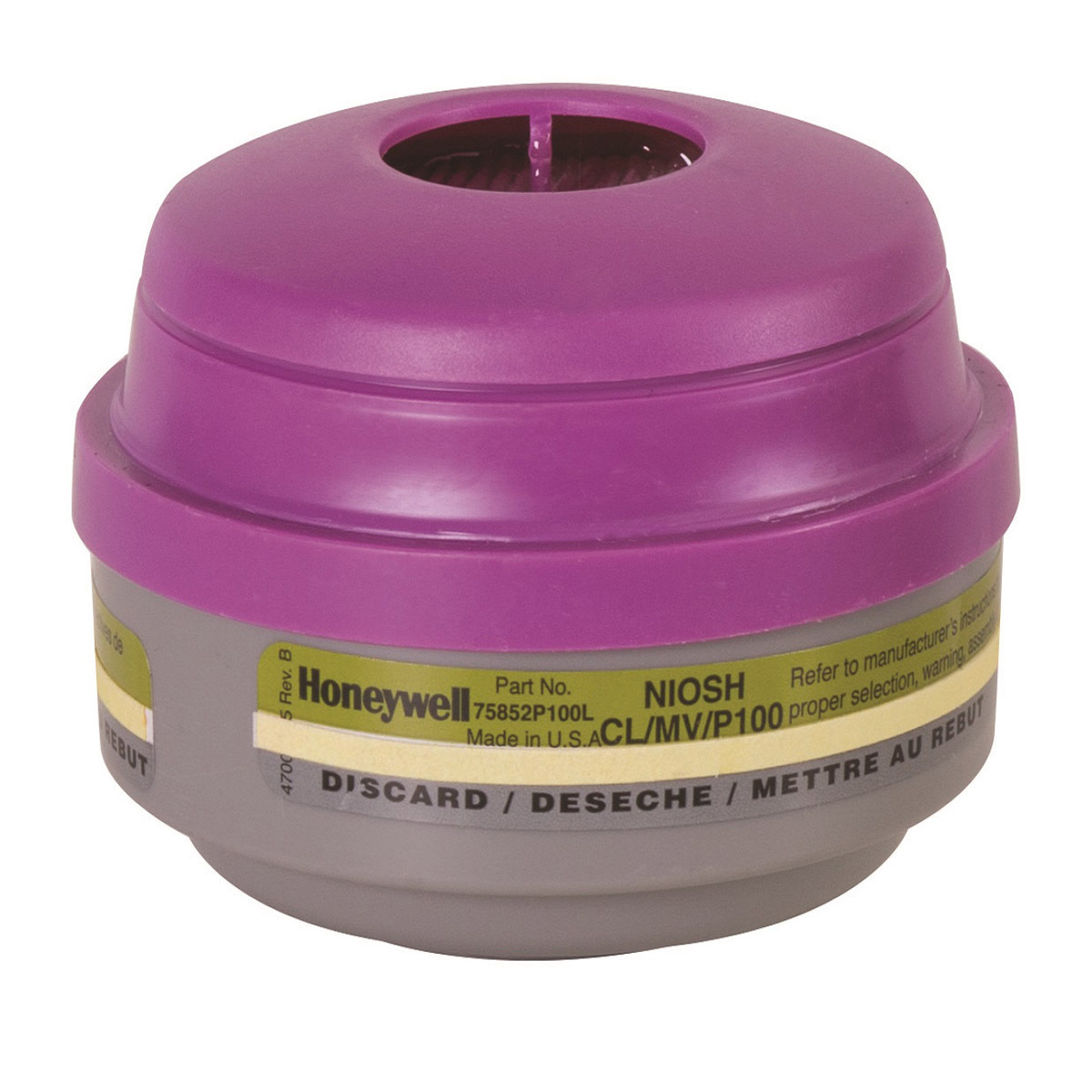 Honeywell Mercury Vapor, Chlorine And P100 Respirator Cartridge (Availability restrictions apply.)